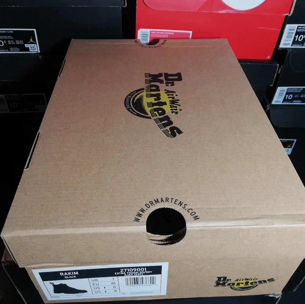 DR. MARTENS RAKIM BLACK MEN US SIZE 8 BRAND NEW IN BOX - Picture 10 of 16